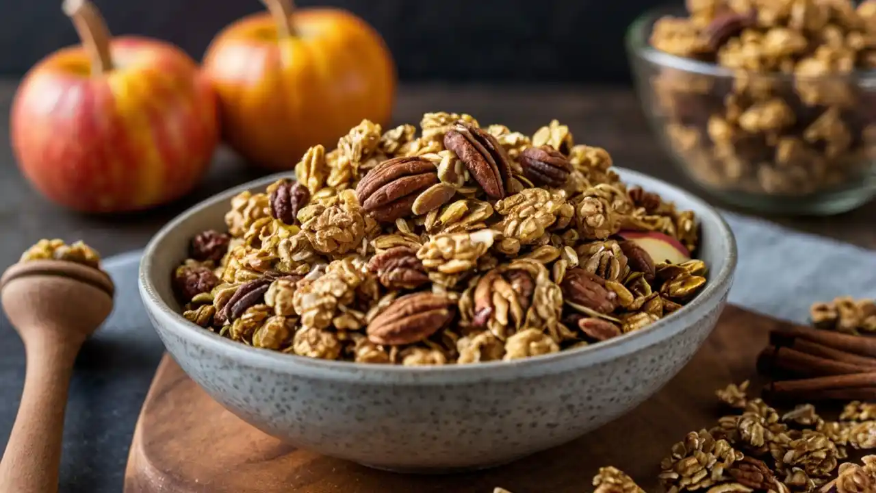 Seasonal Grain Free Pumpkin Granola Recipes (Pumpkin, Apple, Holiday Spices)