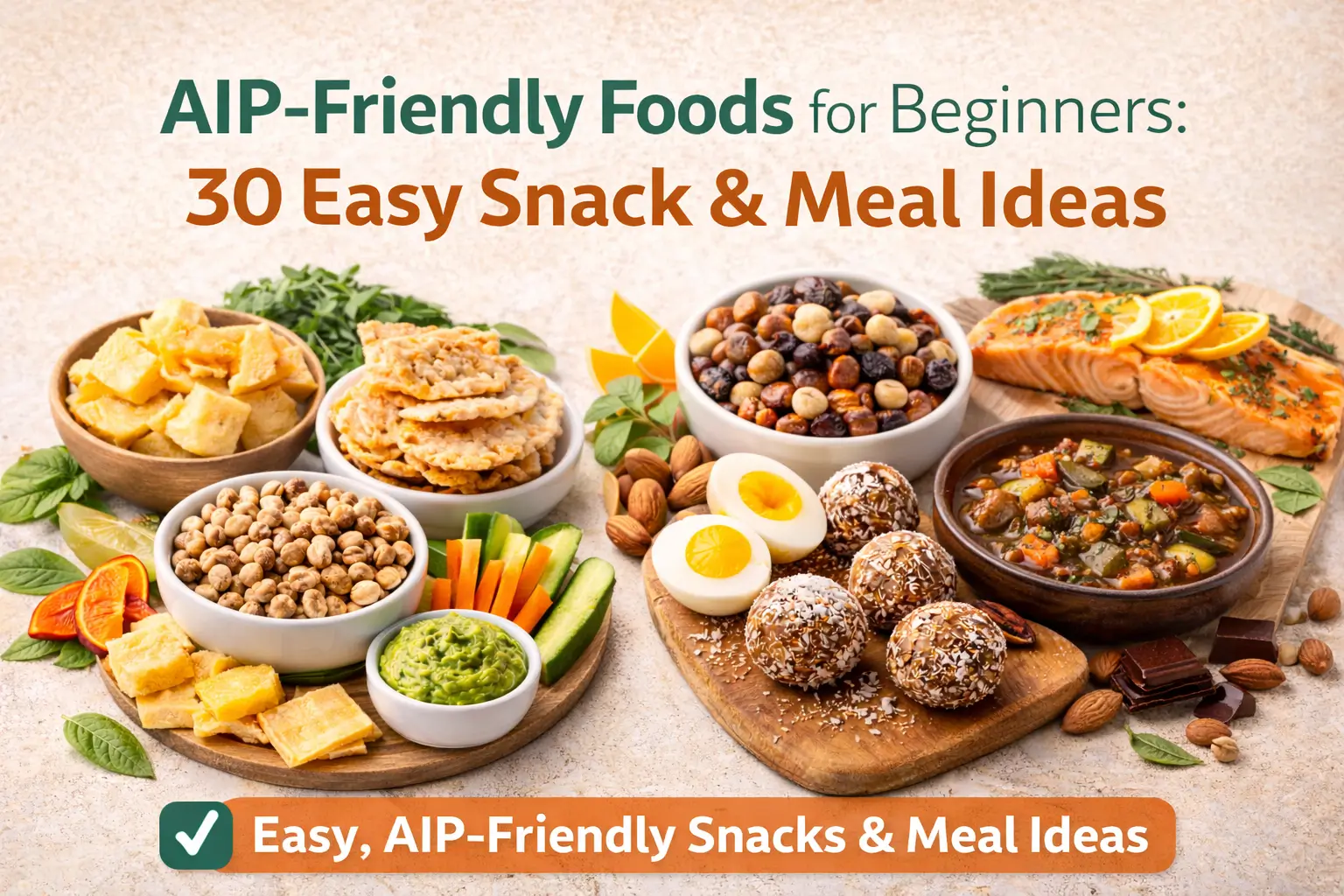 AIP-Friendly Foods for Beginners: 30 Easy Snack & Meal Ideas