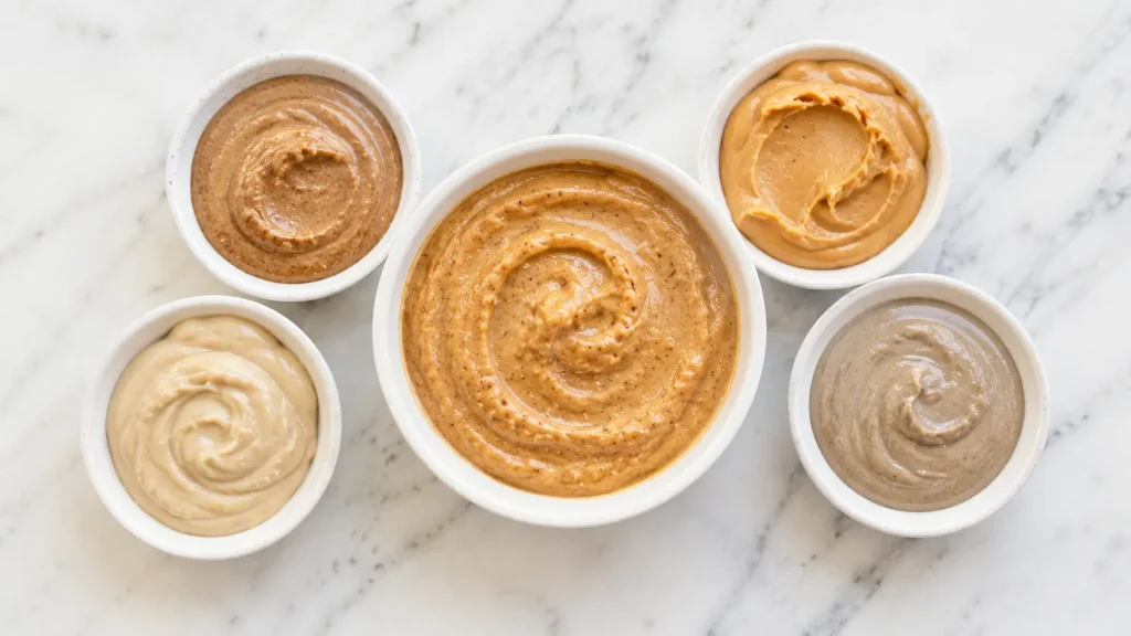 Coconut tiger nut butter compared to almond peanut and sunflower butters