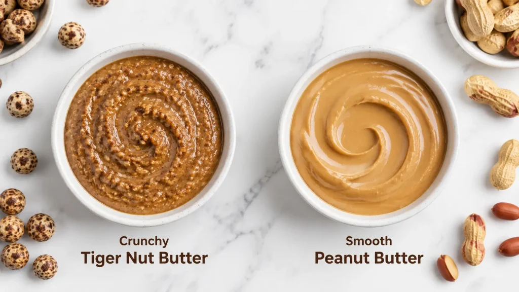 Tiger nut butter vs peanut butter comparison