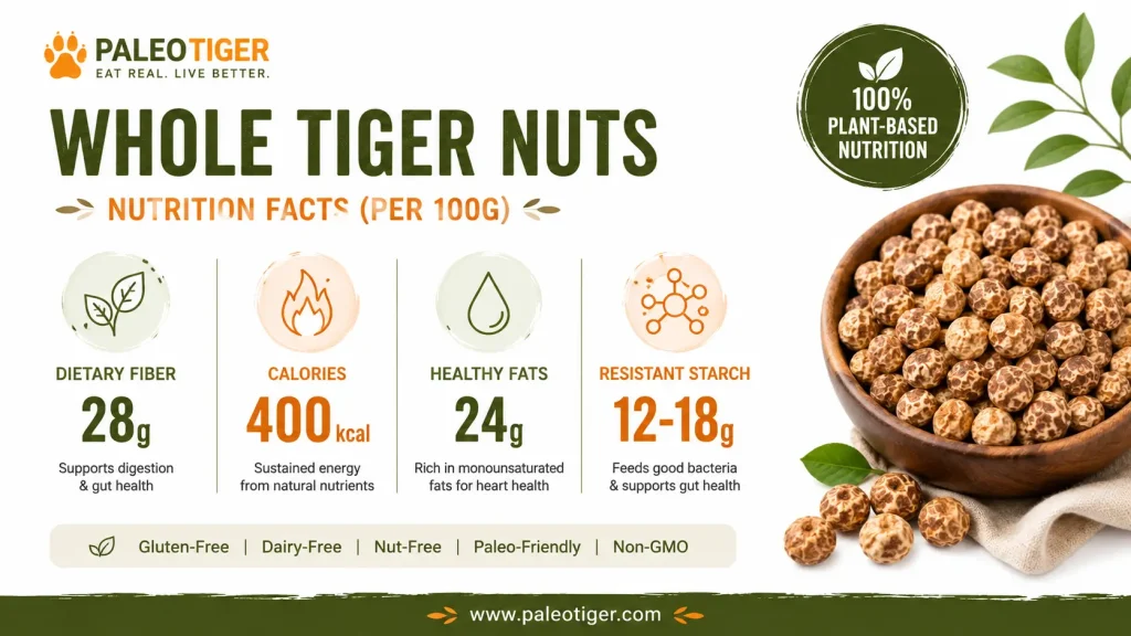 Whole tiger nuts nutrition facts
