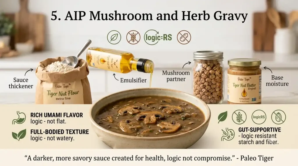 AIP Mushroom and Herb Gravy