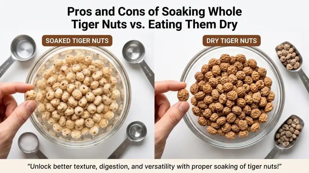 Soaking Whole Tiger Nuts vs. Eating Them Dry
