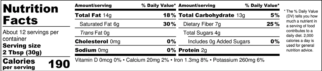 Paleo Tiger carob label